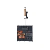 Ahşap Saplı Paslanmaz Çelik Barbekü Balık Izgarası 28x28 cm