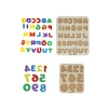 Ahşap Tabanlı Eğitici Alfabe ve Rakam Puzzle Seti