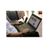 Antik Meşe Desenli Laptop Sehpası - Telefon ve Tablet Bölmeli