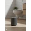 Antrasit/Gri Silindirik Akrilik Çöp Kovası - 5 Litre, Kolay Temizlenir