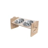 Ayarlanabilir Ahşap Mama Kabı, 2li Set