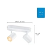 Ayarlanabilir Beyaz ve Renkli Spot Tavan Lambası, 2x5W