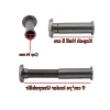 Ayarlanabilir Çelik Kapı Dürbünü - 50-90 mm Çap, 14 mm Delik