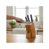 Bambu Ahşap Bıçak Standı (220 mm, Eğik Tasarım)
