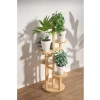 Bambu Yuvarlak Form 5 Raflı Saksılık Organizer