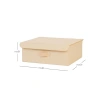 Bej Balıksırtı Desenli Kapaklı Saklama Kutusu 48 x 40 x 19 cm