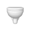 Beyaz Asma Klozet - 52 cm Universal Taharet Borulu