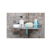 Beyaz Dekoratif Banyo Rafı - Şık ve Fonksiyonel
