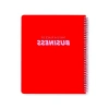 Büyük Kırmızı Spiral Defter - Pembe Mesajlı Eğlenceli Günlük