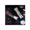 Cam Gövdeli Metal Krom Kapaklı Tuz Karabiber Değirmeni Seti (19 cm)