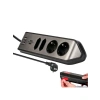 Çelik Yüzeyli 4 Soketli Uzatma Kablo - 2 USB, 2 m