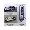 Çelik Yüzeyli 4 Soketli Uzatma Kablo - 2 USB, 2 m