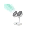 Çift Başlı Taşınabilir Fan - USB Şarjlı, LED Gece Lambası, 5000mAh Pil