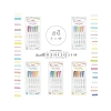 Çift Taraflı Mildliner İşaretleme Kalemi Seti, 5 Renk