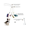 Çift Tüylü Çanlı Kedi Oltası, 130 cm Uzunluk