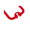 Çıngıraklı Puset Halkası - Kırmızı Kare