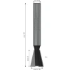 Çinko Freze Ucu, 8 Mm, 14 Mm Çap, 15° Açı