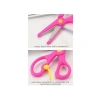 Çocuklar için Güvenli Korumalı Okul Makası, Ergonomik Tasarım, Pembe-Sarı