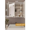 Çok Amaçlı 2 Kapaklı Beyaz Banyo Dolabı