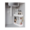 Çok Amaçlı 2 Katlı Evye Altı Düzenleyici Askılı Banyo Organizer Raf