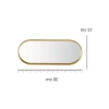 Çok Amaçlı Gold Oval Ayna ve Sunum Tepsisi (12x30 cm)