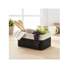 Çok Amaçlı Siyah Bambu Düzenleyici ve Saklama Sepeti - 20x15x10 cm