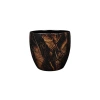 Dayanıklı Siyah Metal Saksı - 17x15 cm