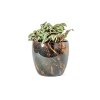 Dayanıklı Siyah Metal Saksı - 17x15 cm