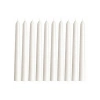 Dekoratif Beyaz Şamdan Mum Seti - 10lu Paket, 25 cm