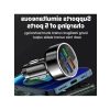 Dijital Ekranlı Araç Şarj Cihazı - 4 USB, Hızlı Şarj Özelliği
