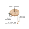 Doğal Ağaç Kuş Tüneği - Çap 13-16 cm, Kalınlık 15 mm