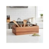 Doğal Ahşap Ekmeklik ve Çok Amaçlı Organizer Kutu – 25x14x8 cm