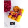 Doğal Balmumu Mum Seti - 4 Lü Çiçekli