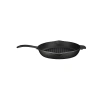Döküm Yuvarlak Izgara Tava - Metal Kulplu - 28 cm