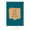 Eco Kraft Sert Kapaklı Spiralli Defter - 200 Sayfa, Mavi