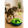 Eğlenceli Kedi Oyuncak Seti - Yaylı ve Dönerek Hareket Eden Toplar