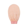 Ekru Zebra Desenli Peeling Eldiveni - %100 Floş İpek, Normal Ciltler için