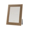 Elmas Desenli Metal Resim Çerçevesi - 5x7 cm, Altın Renk