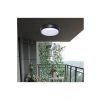 Enerji Tasarruflu Yuvarlak Balkon ve Teras Lambası, 15w Beyaz Işık (Siyah)