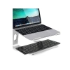 Ergonomik Alüminyum Katlanır Dizüstü Bilgisayar Standı - Gümüş