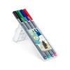 Ergonomik Üçgen Fineliner Kalem Seti, Klasik Renkler, 0.3 mm, 4lü