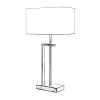 Eskitme Kaplama Metal Masa Lambası, E27, 35 cm
