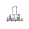 Eskitme Kaplama Modern Avize, Metal ve Cam