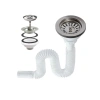 Esnek Lavabo Sifonu, 11 cm Geniş Başlık, 80 cm Uzunluk