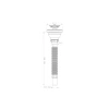 Esnek Lavabo Sifonu, 11 cm Geniş Başlık, 80 cm Uzunluk