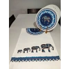 Etnik Desenli 6lı Supla ve Runner Seti, 45x135 cm