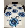 Etnik Desenli 6lı Supla ve Runner Seti, 45x135 cm