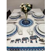 Etnik Desenli 6lı Supla ve Runner Seti, 45x135 cm