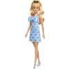 Fiyonklu Mavi Elbise ile Barbie Bebek