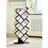 Geometrik Tasarımlı 8 Raflı Ağaç Kitaplık (Büyük)